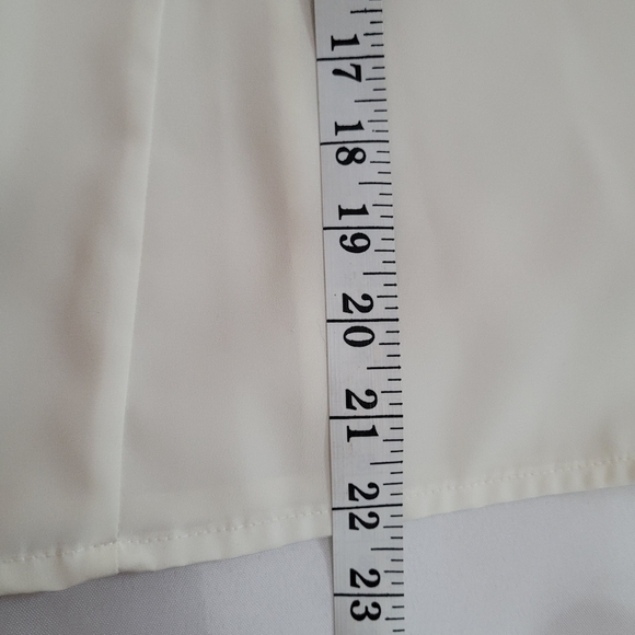 VTG 90's Blair Cream Embroidered High Neck Blouse Cut Out Long Sleeve Size L - Picture 5 of 8